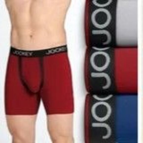 Jockey ActiveMicro Chafe Proof Pouch Boxer Briefs 3-Pack Microfiber NEW Large - Picture 2 of 9